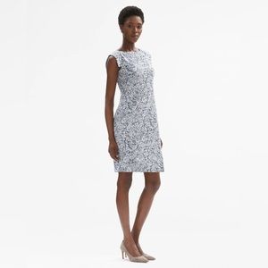 NWT MM Lafleur The Sarah Dress in Indigo Marble